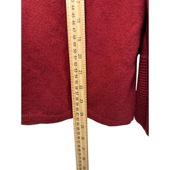 VINCE. Structured Wool-Cashemere Blend Red Oversized Pullover Women's Size Small - Picture 7 of 8